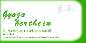 gyozo wertheim business card